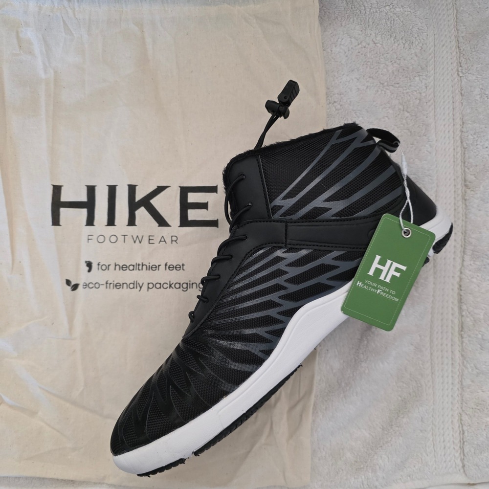 Hike Footwear Lorax Winter Boot Barefoot Shoes Insulated Black 43 M 9.5-10 NEW